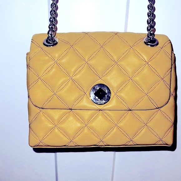 NWOT Kate Spade Yellow Quilted Chain Shoulder Bag - Picture 1 of 10